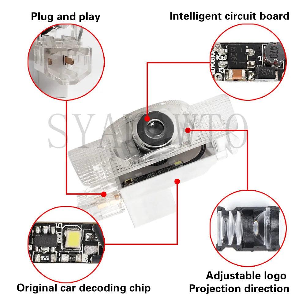 LED Car Door Logo Projector Welcome Ghost Shadow Light Accessories For LEXUS RX ES GX LS LX IS GS RC UX Series IS250 IS300 IS350