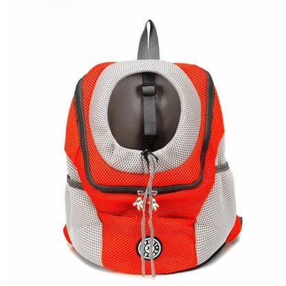 New Double Shoulder Portable Travel Backpack Outdoor Pet Dog Carrier Bag Pet Dog Front Bag Mesh Backpack - Urbizia
