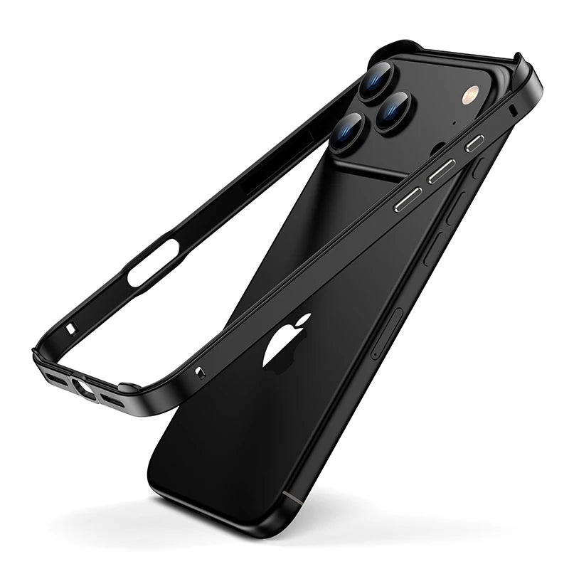 Hybrid Silicone Frame Aluminum Metal Phone Case For iPhone 18 17 16 15 14 Plus 13 12 Pro Max Better Heat Alloy Slim Bumper