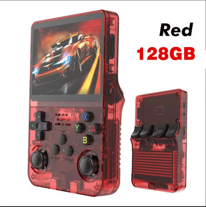 R36S New Retro Game Console 3.5-Inch Linux Open-Source System Portable Handheld Game Console with 128GB Large Memory