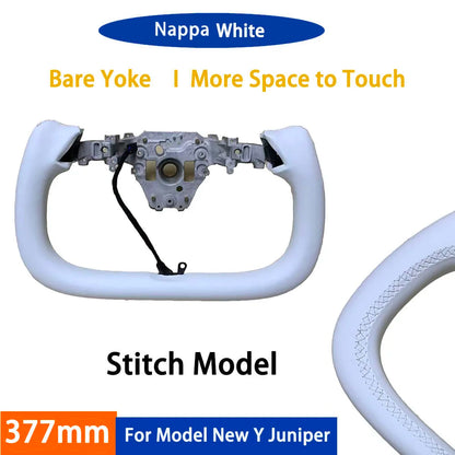 Yoke Handle For Tesla New Model Y Juniper Model YL Heating Yoke Steering Wheel Personalized Racing Leather Customized Accessorie