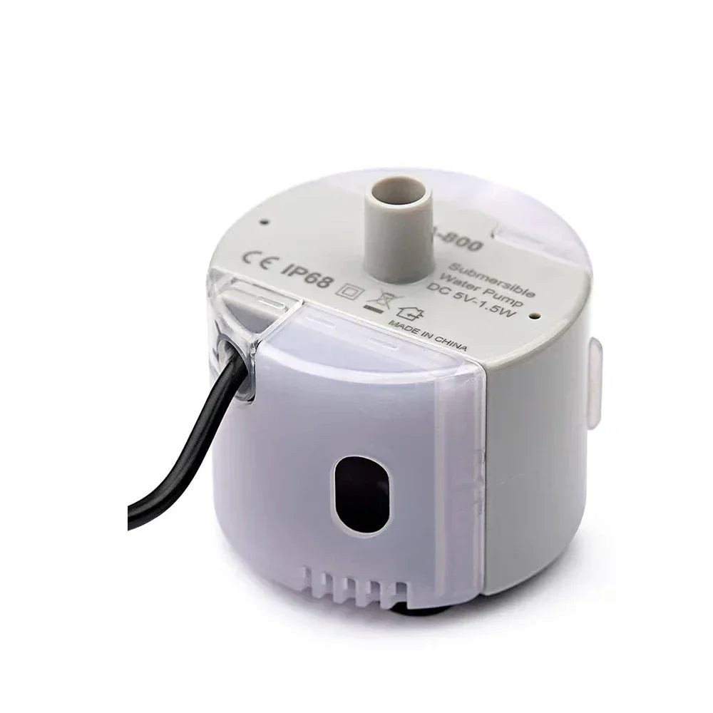 1pc Water Pump For Pet Fountain Stainless Steel Water Feeder Water Pump SMA-800 Ultra-Quiet USB（No Plug Only Water Pump ） - Urbizia
