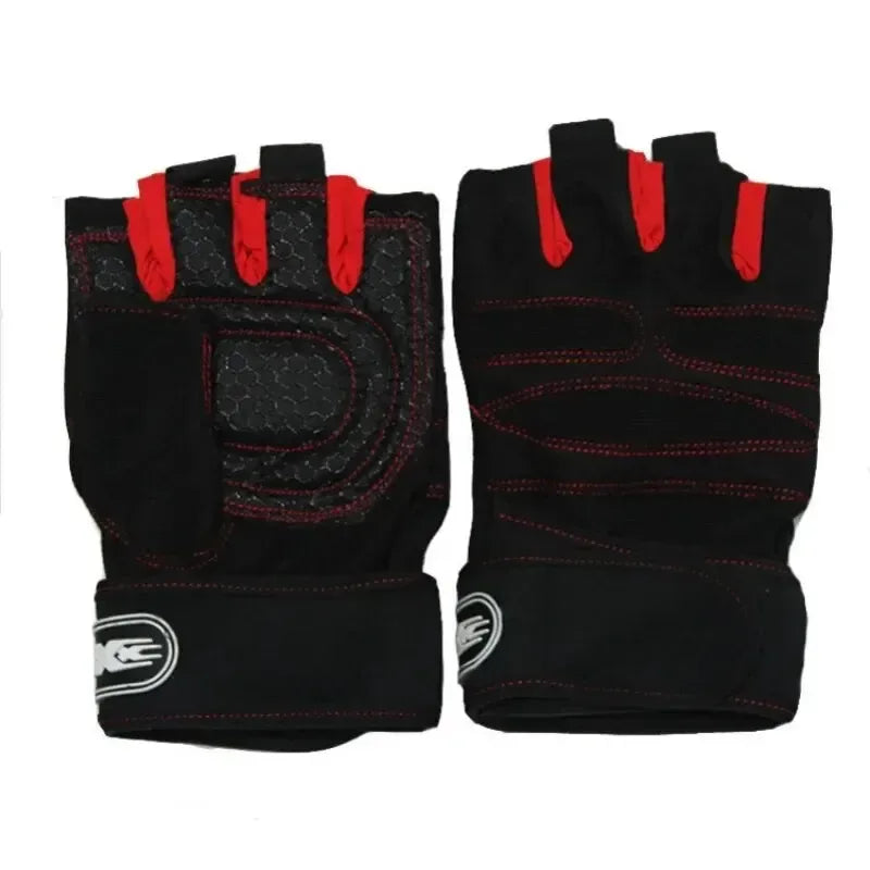 Fitness Half Finger Gloves Men And Women Wrist Guard Sports Dumbbell Riding Non Slip Horizontal Bar Exercise Training - Urbizia