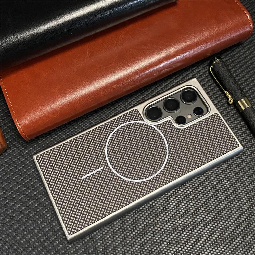 Samsung Galaxy Carbon Fiber Magnetic Case – S23 to S26
