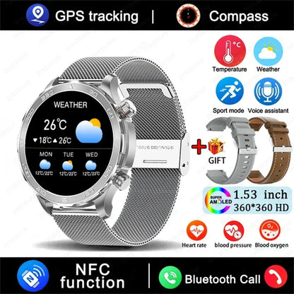 2026 New GPS Smart Watch Men AMOLED Screen Always Show Time Heart Rate IP68 Waterproof Bluetooth Call Sports Fitness Smart Watch - Urbizia