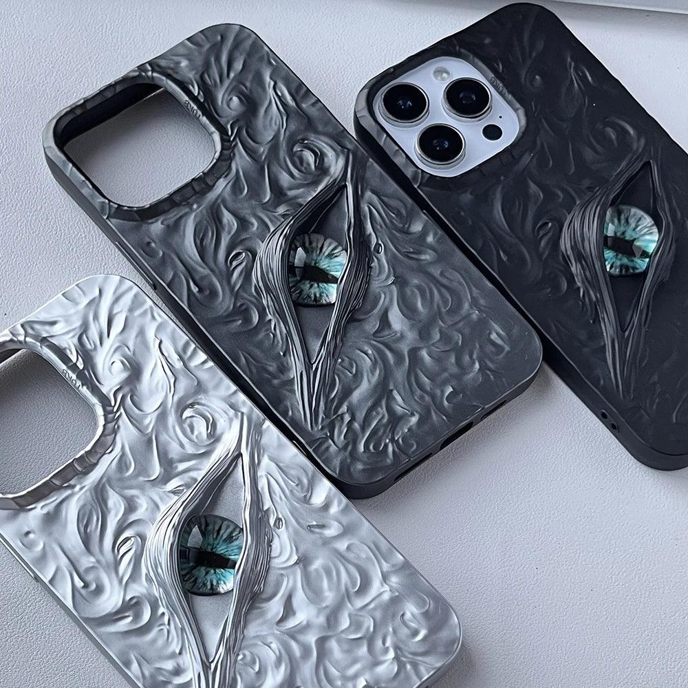 3D Evil Eyes Frosted TPU Case for iPhone 17–11 Series