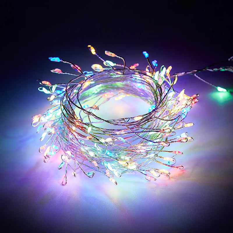 USB LED Firecracker String Lights – 3M / 6M / 9M with Remote Control
