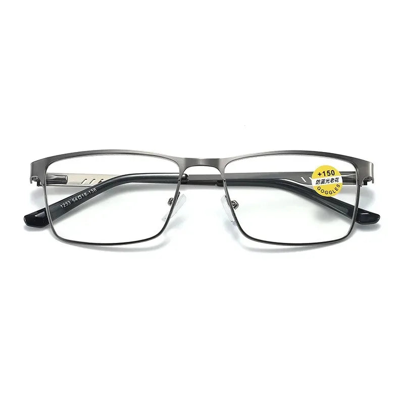 Men Business Reading Glasses Frame for Reader Mens Presbyopia Blue Light Blocking Eyeglasses Classic Hyperopia Spectacles Diopte