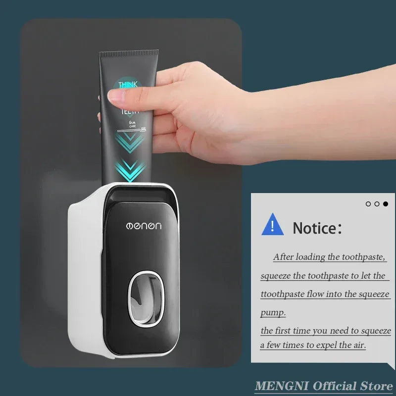 Automatic Toothpaste Dispenser & Wall-Mounted Toothbrush Holder - Urbizia
