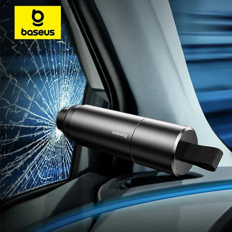 Baseus Car Safety Hammer Auto Emergency Glass Window Breaker Seat Belt Cutter Life-Saving Escape Car Emergency Tool - Urbizia