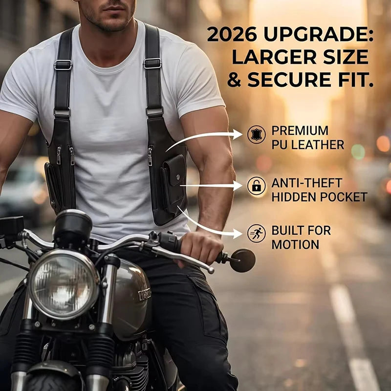 Men'S Retro Strap Underarm Bag Multifunctional Outdoor Backpack Cycling Hiking Phone Bag Holiday Gift for Boyfriend Father