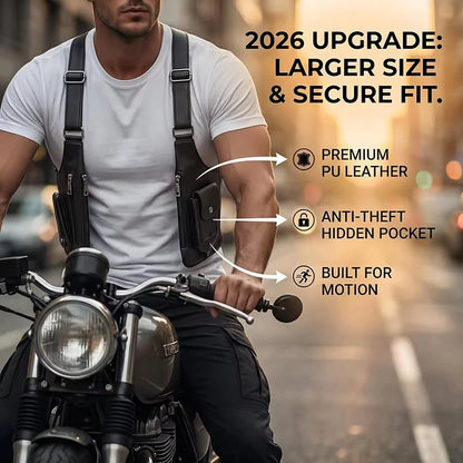 Men'S Retro Strap Underarm Bag Multifunctional Outdoor Backpack Cycling Hiking Phone Bag Holiday Gift for Boyfriend Father