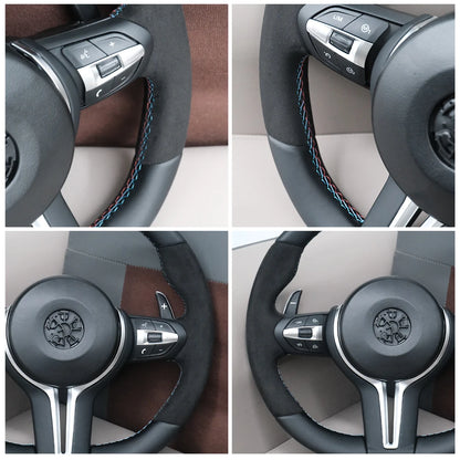 For BMW E90 E87 E83 E92 E84 E70 E71 F20 F23 F30 F34 F10 F25 F48 F15 Upgrade Steering Wheel Leather Modify New Style