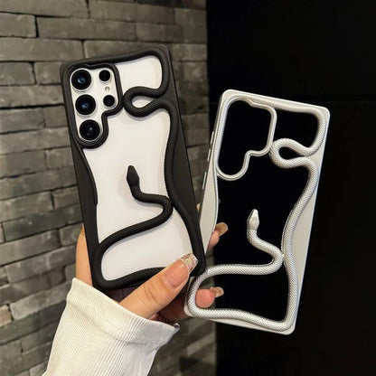 Plating 3D Snake TPU Case for Samsung Galaxy Series