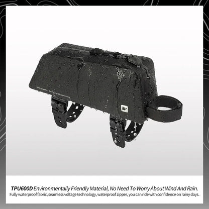 Rhinowalk Bike Top Tube Bag Waterproof Universal Frame Phone Tool Storage Bag Straps & Screws Bikepacking Cycling Accessories