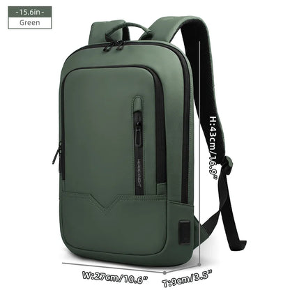 Heroic Knight Thin Male Work Backpack Multifunctional Fashion 15.6 In Laptop Backpack Casual Waterproof Business Travel Daypack