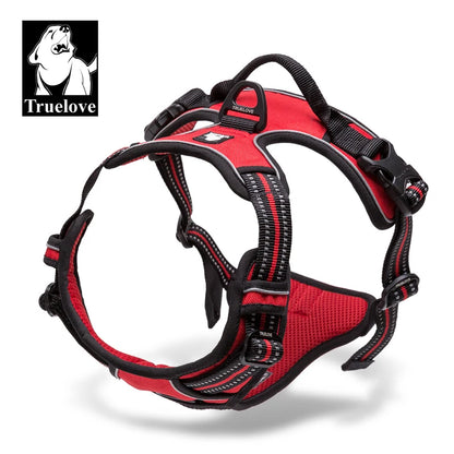 Truelove Pet Harness Fashionable Nylon Durable Dog Harness Reflective Breathable Padded Training Vest Luxury Pet Accessories