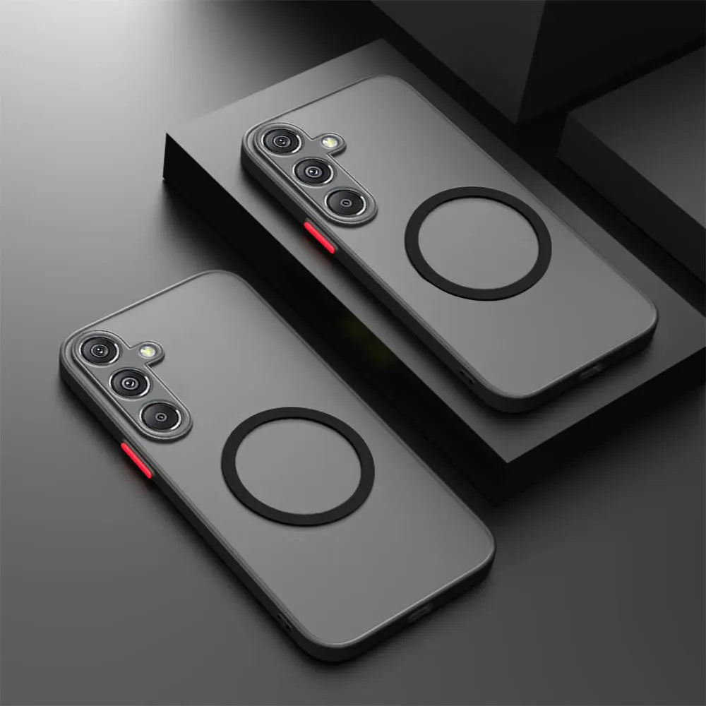 Luxury Matte Magnetic Phone Case for Samsung Galaxy A56 A55 A36 A35 A16 A25 A26 A15 A37 A17 A57 5G A07 4G Magnetic Phone Cover