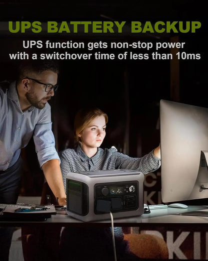 ALLPOWERS R600 Portable Powerstation with Solarpanel (Optional)，299Wh 600W LiFePO4 Battery for Home Backup Outdoors Camping RV