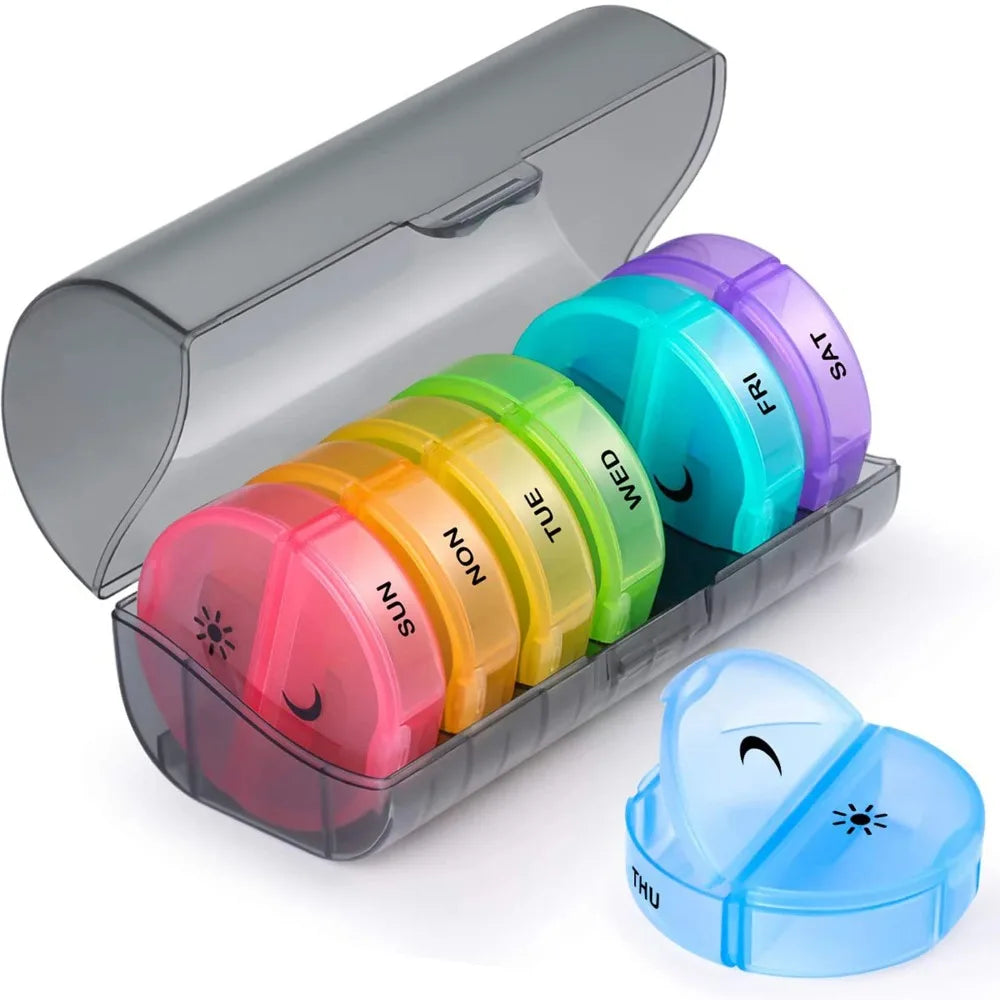 Weekly Medicine Storage Organizer Pill Box Holder Container Pill Case Medicine Tablet Portable Dispenser Organizer