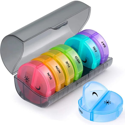 Weekly Medicine Storage Organizer Pill Box Holder Container Pill Case Medicine Tablet Portable Dispenser Organizer