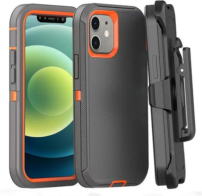 3-in-1 Military Armor iPhone Case with Belt Clip