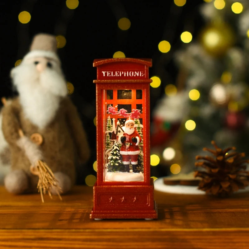 2025 Christmas Phone Booth Lights Ornament