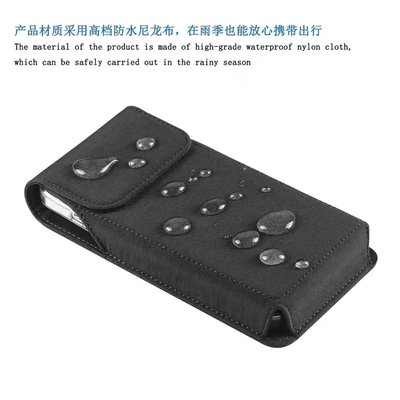 For Samsung S26 S25 S24 S23 S22Plus S26 Ultra S26 FE Smart phone Case Belt Clip Holster Nylon Cloth Bag Flip Cover Phone Pouch