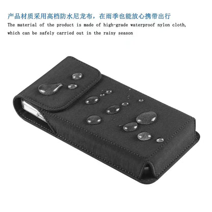 For Samsung S26 S25 S24 S23 S22Plus S26 Ultra S26 FE Smart phone Case Belt Clip Holster Nylon Cloth Bag Flip Cover Phone Pouch