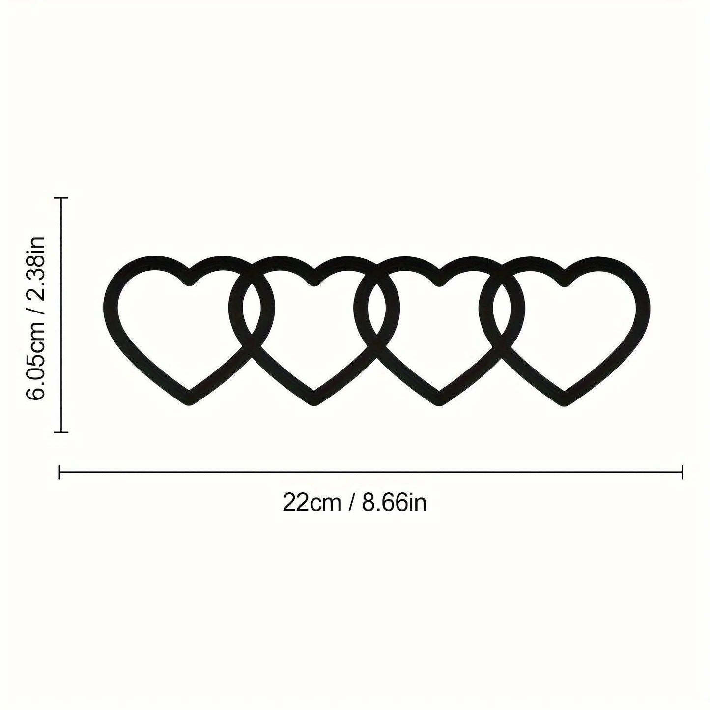 Heart Linked to Heart Car Sticker