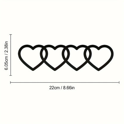 Heart Linked to Heart Car Sticker