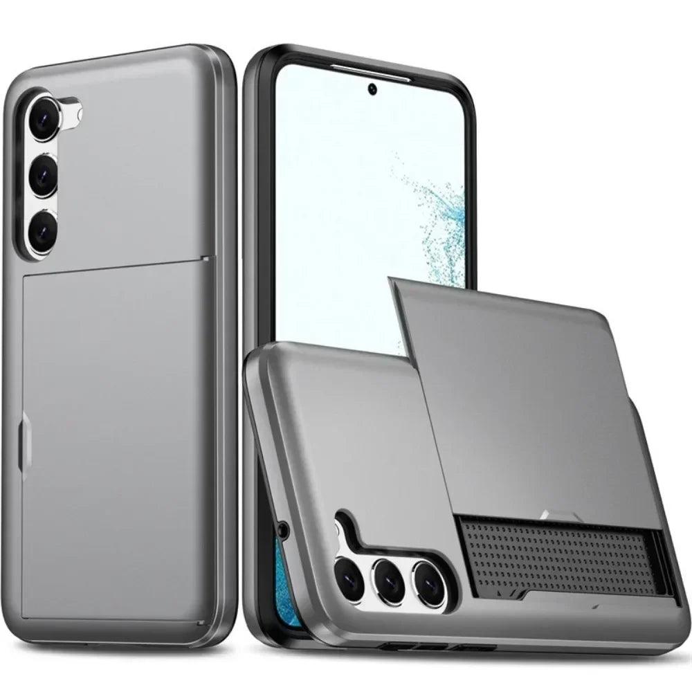 Wallet Card Holder Shockproof Case for Samsung Galaxy