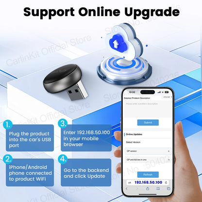 CarlinKit 5.0 Mini Ultra &Mini 5 Pro Wireless Adapter Wireless CarPlay &Android Auto USB Dongle For Cars Wireless Auto Connect