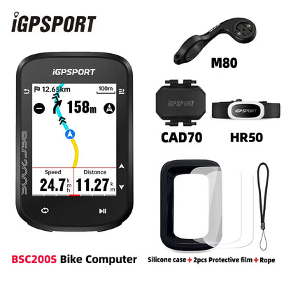 iGPSPORT BSC200S GPS Bike Computer 2.4" Colorful Screen Wireless Bicycle Speedometer Cycling Odometer Bluetooth ANT+