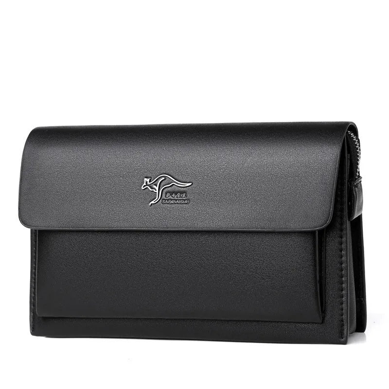 2026 NEW Men's Clutch with Magnetic Buckle and Multiple Card Slots, Large Capacity Wallet Made of Coded Lock PU Leather Men Bag