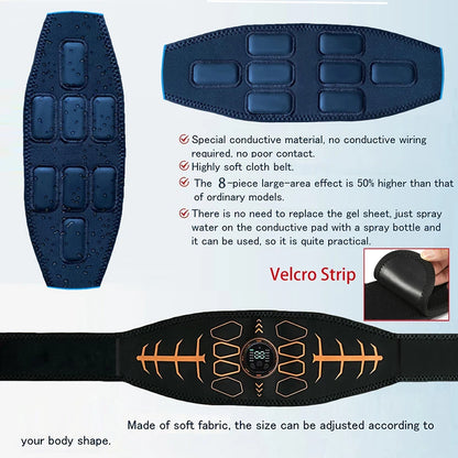 Abdominal Toning Belt Smart Muscle Toner Fitness Belt Body Arm Massage Home Gym Fitness Workout Equipment
