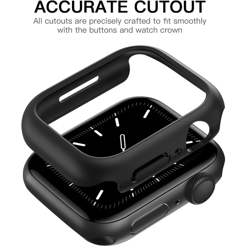 Case for Apple Watch 45mm 41mm 40mm 44mm 42mm 46mm Protective Cover Matte Hard PC Bumper Frame No Glass iWatch 10 SE 9 8 7 6 5 4