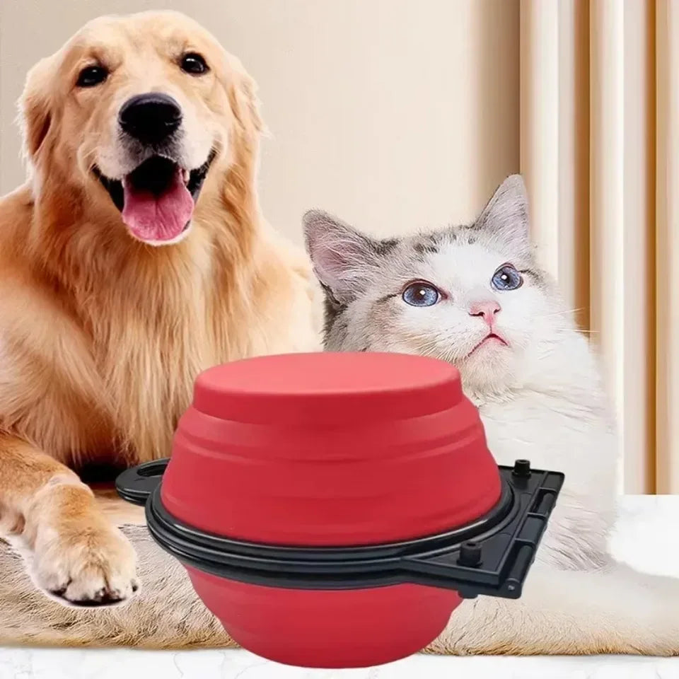 1-piece 2-in-1 Foldable Dual Bowl Feeding Bowl Portable Outdoor Travel Dog Cat Drinking Bowl Pet Supplies Outdoor Feeding Water - Urbizia