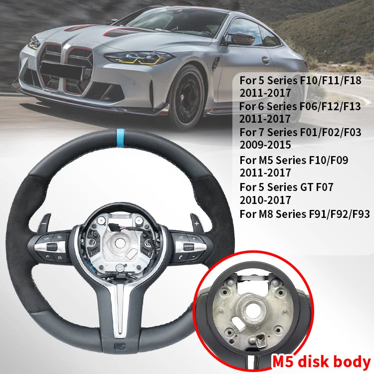 For BMW E90 E87 E83 E92 E84 E70 E71 F20 F23 F30 F34 F10 F25 F48 F15 Upgrade Steering Wheel Leather Modify New Style