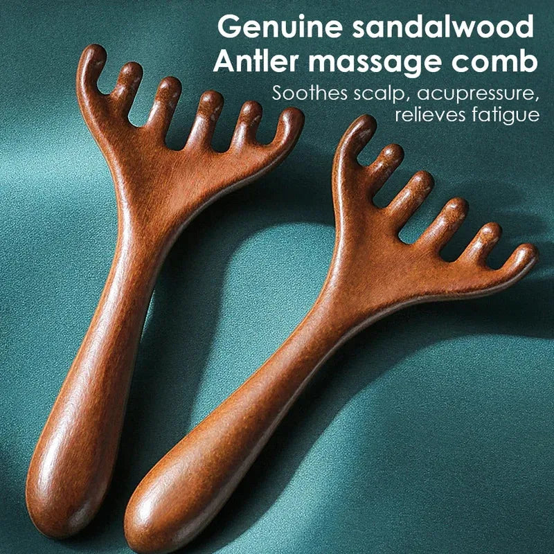 Natural Sandalwood Massage Comb & Gua Sha Tool