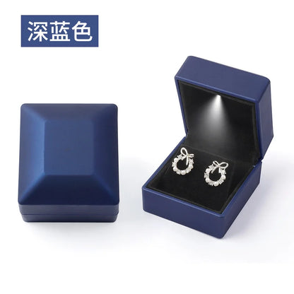 Creative LED Lighting Jewelry Ring Pendant Necklace Bracelet With Light Illumination Jewelry Box Lighted Jewelry Packaging Box