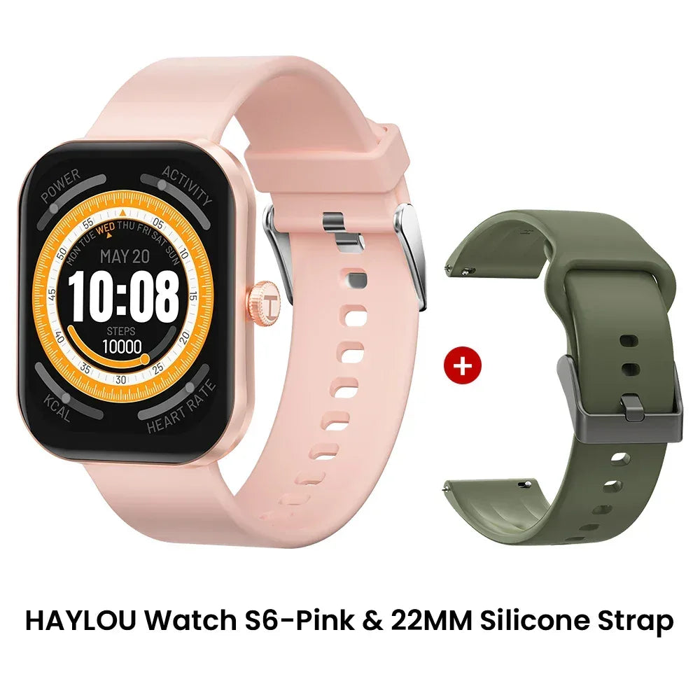 HAYLOU Watch S6 Smartwatch 2.01" HD Display Smart Watch Bluetooth Voice Callings IP68 Waterproof Fitness Tracking Smartwatch - Urbizia