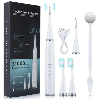 3-in-1 USB Rechargeable Sonic Electric Toothbrush – Tartar Removal & Whitening