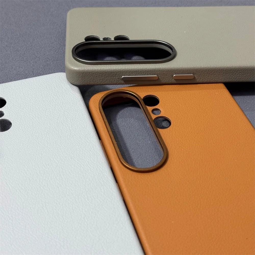 Samsung Galaxy S26 Leather Case – Full Coverage Shockproof Shell