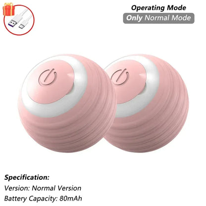 Dog Cat Interactive Ball Toy Automatic Rolling Ball Faux Tail Rechargeable Smart Pet Electric Toy Dog Cat Training Imitate Mouse - Urbizia