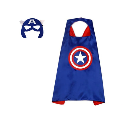 MINISO Superhero Cape – Cartoon Anime Cosplay Costume with Mask for Kids Halloween Birthday Gift