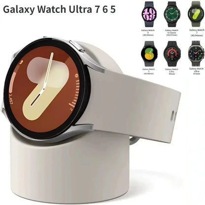 Silicone Charging Seat For Samsung Galaxy Watch 8/7/6/5 40/44mm Ultra 47mm Charging Stand Storage Seat Watch 6 8 Classic 47/43mm - Urbizia