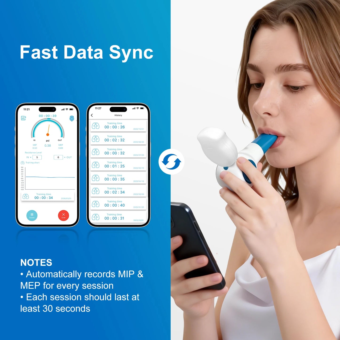 Sonmol Digital Breathing Exercise Device for Lungs | Lung Trainer for Respiratory Muscle Training | Breathing Trainer
