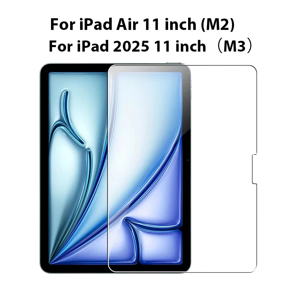 Tempered Glass For iPad 10th 9th Generation A16 Pro 12.9 11 13 2025 Screen Protector For ipad Air 4 5 Mini 6 7 7th 8th 10.2 Film
