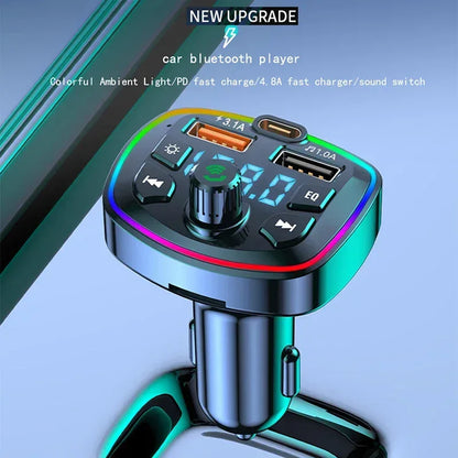 Car Bluetooth 5.0 FM Transmitter with Dual USB Charger - Urbizia